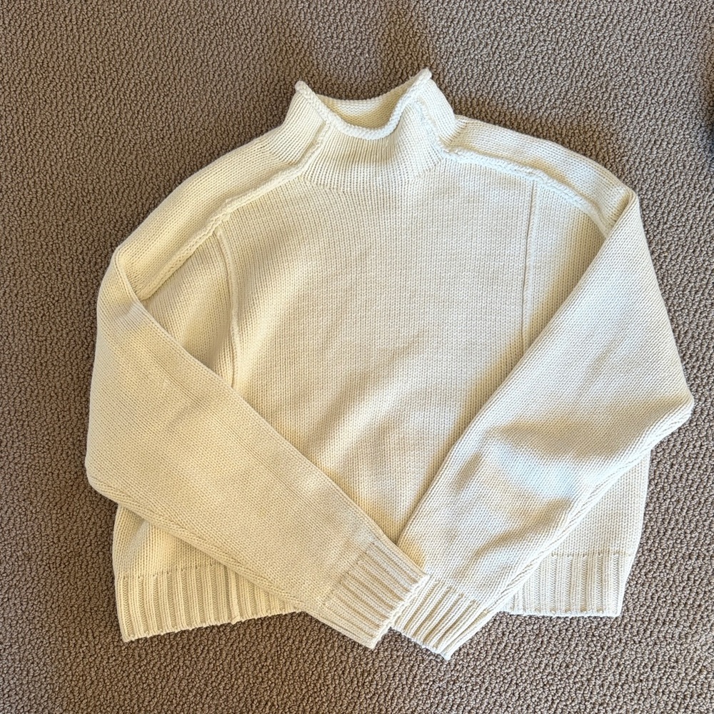 Zara Cream Turtleneck Sweater